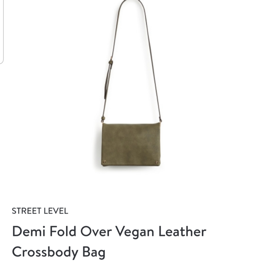 Street Level Demi fold over vegan leather bag